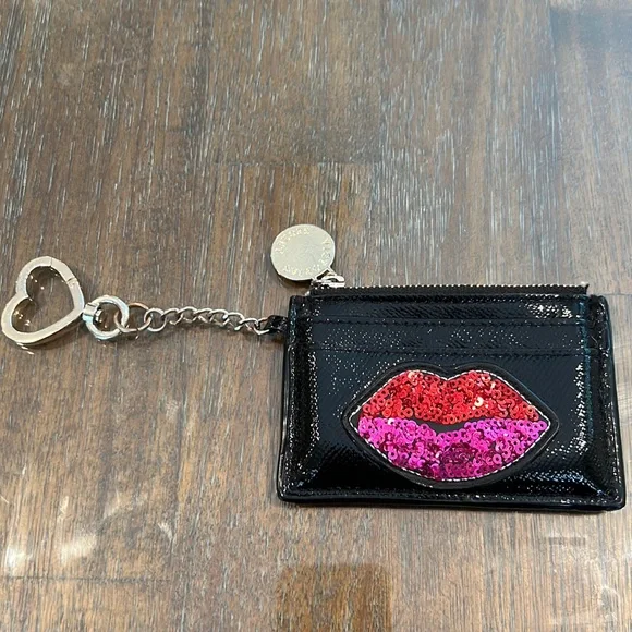 Porte-carte Victoria's Secret Noir – étui à Cartes Avec Porte-clés, Accessoire Tendance Et Pratique